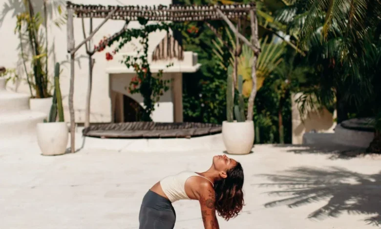 Camel Pose with Yoga Blocks