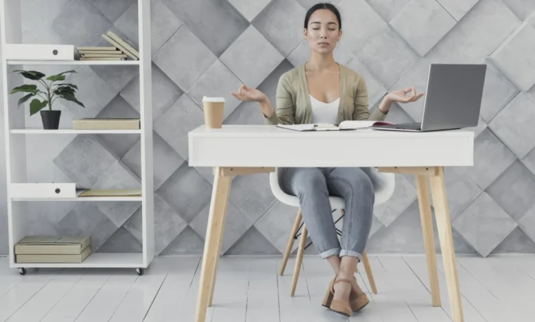 Easy Chair Yoga Poses for Office Workers to Relieve Stress